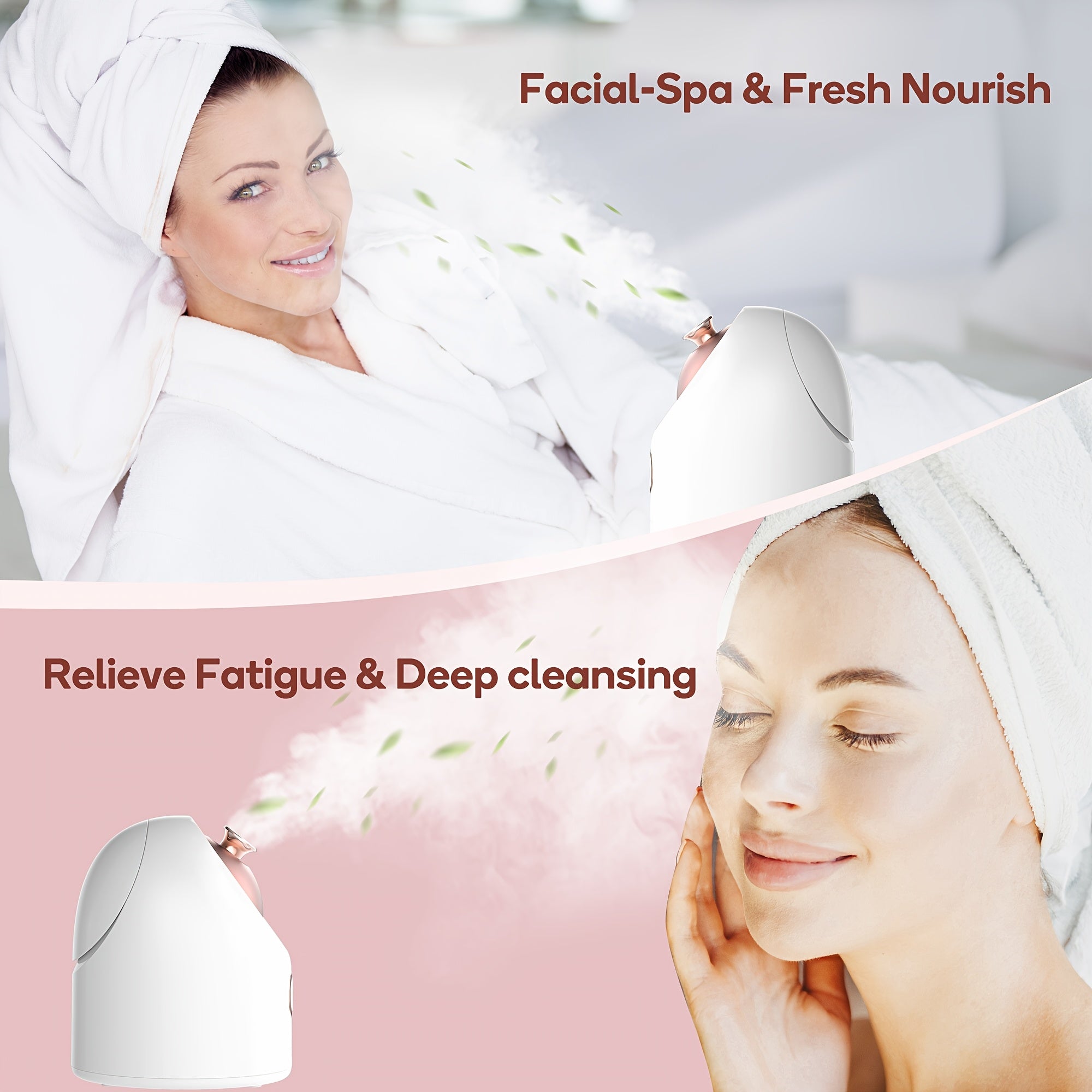 Portable Facial Steamer, Deep Hydrating And Moisturizing Spray, Hot Mist Facial Spa Humidifier, Face Hydration Device, Deep Moisturizing, Facial Skincare Sprayer, Easy And Convenient Spa Experience
